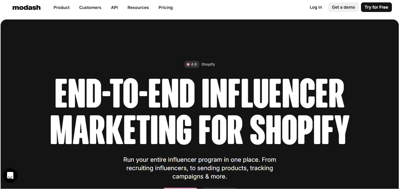 Aperçu de Modash Meilleur outil d'outreach d'influenceur
