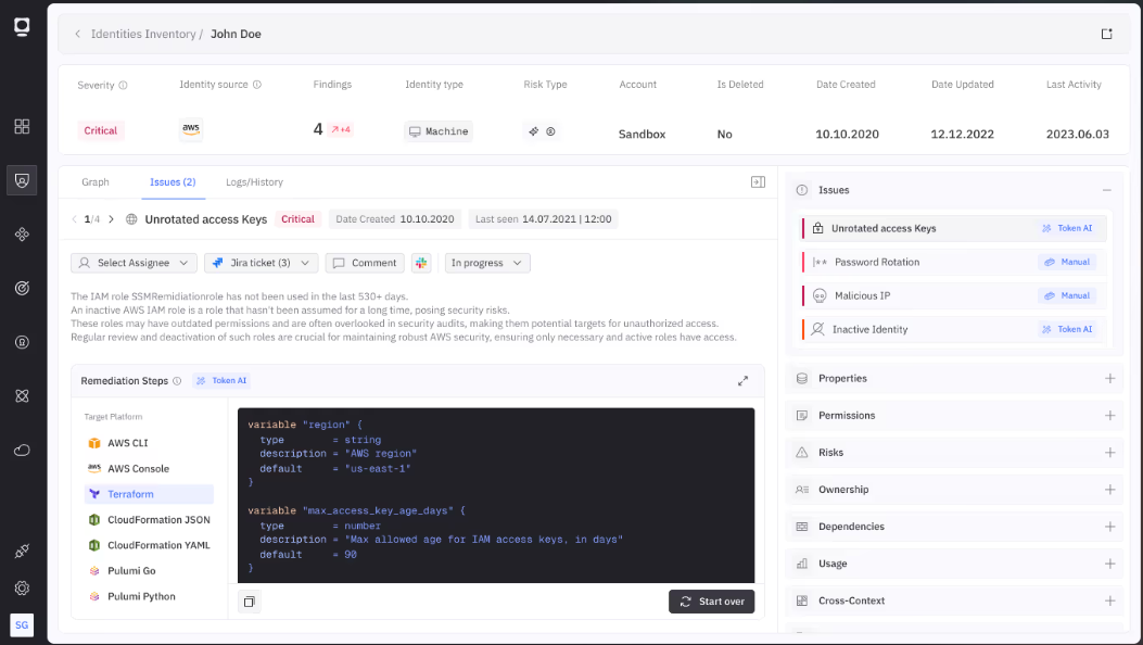 Non-Human Identity Security Management Framework