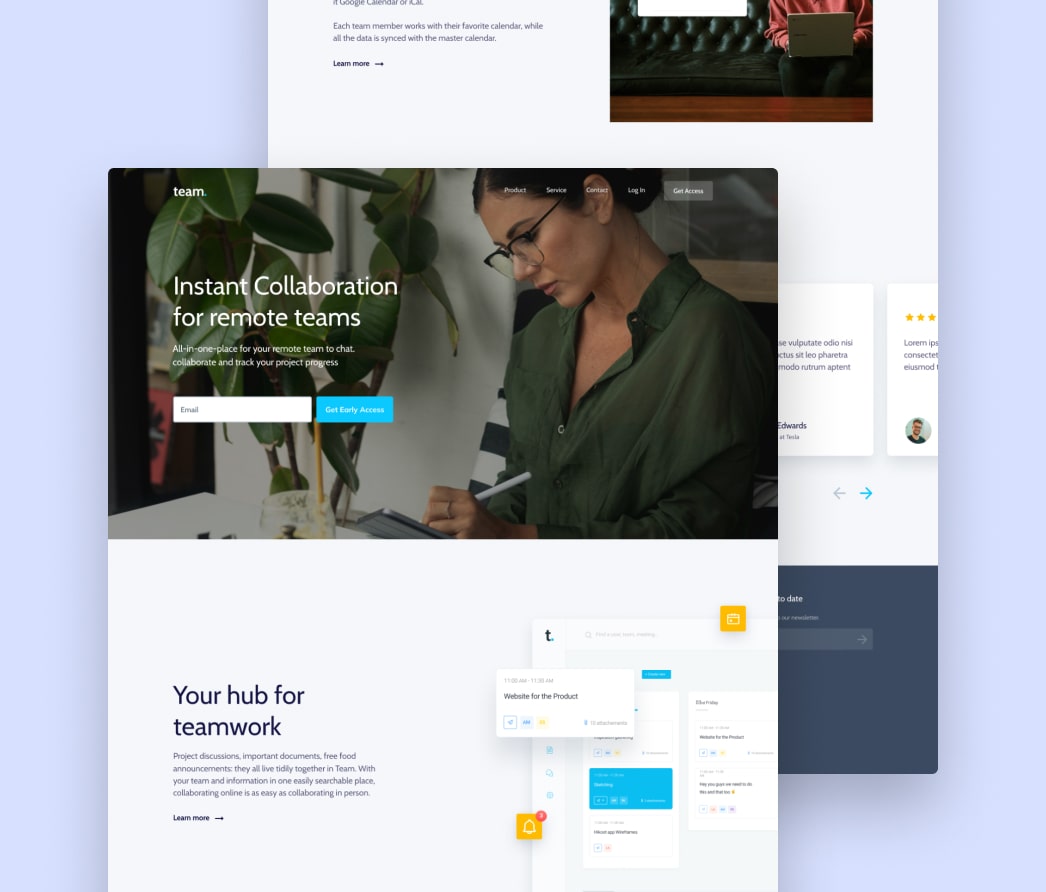 A mockup of a project