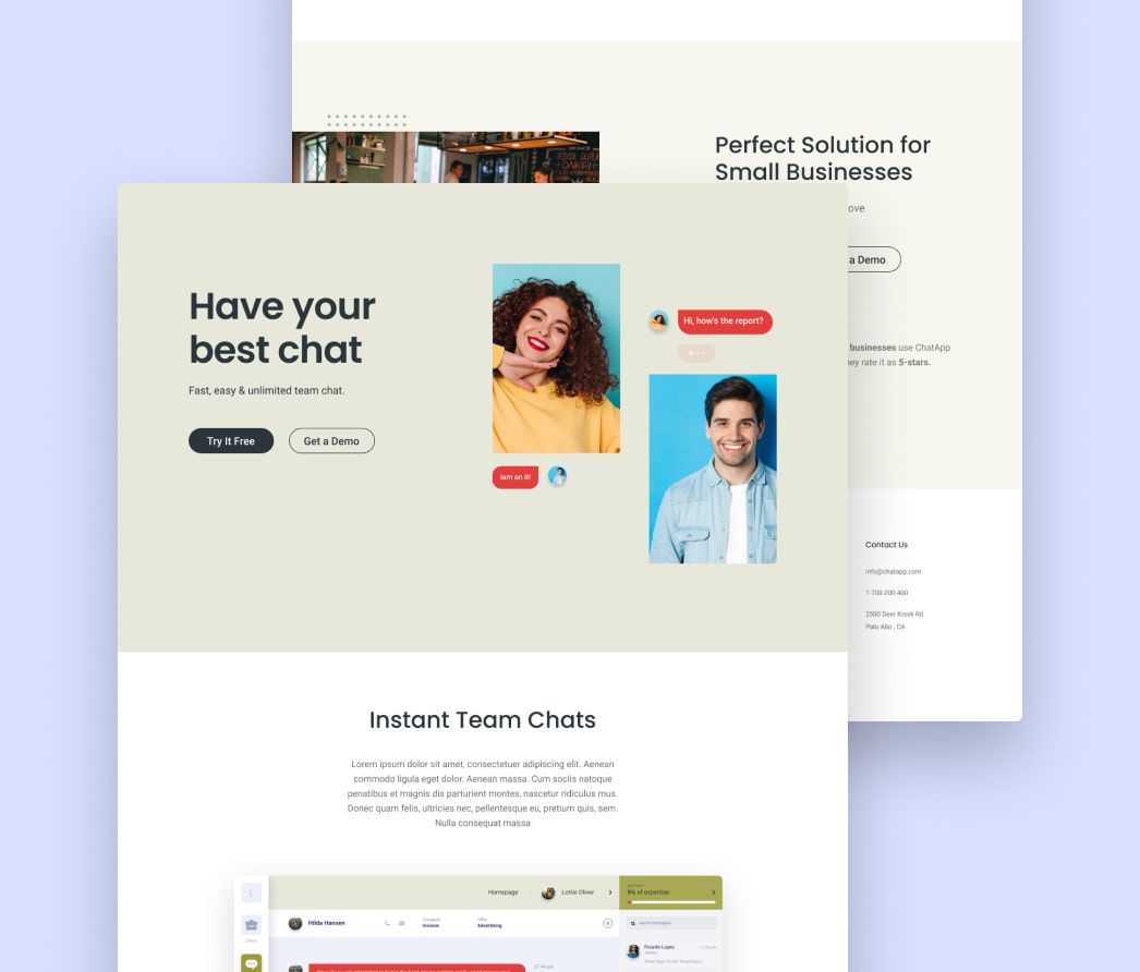 A mockup of a project