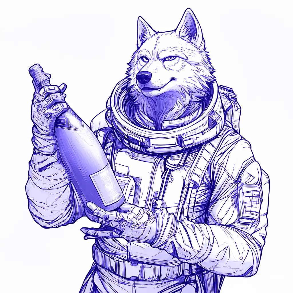 Small business marketing consultant in Melbourne represented by astronaut wolf celebrating business growth