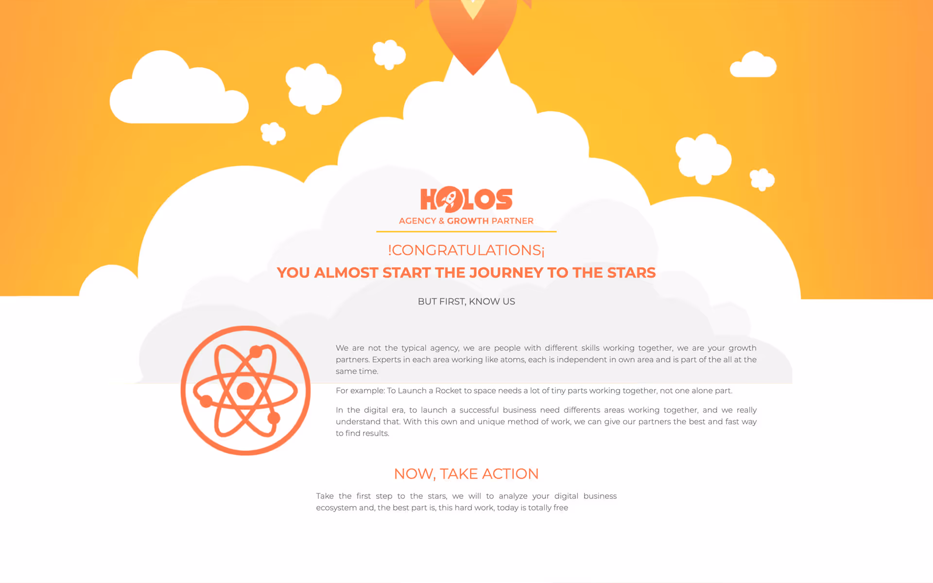 Cliente de Diseño Web: Holos Agency
