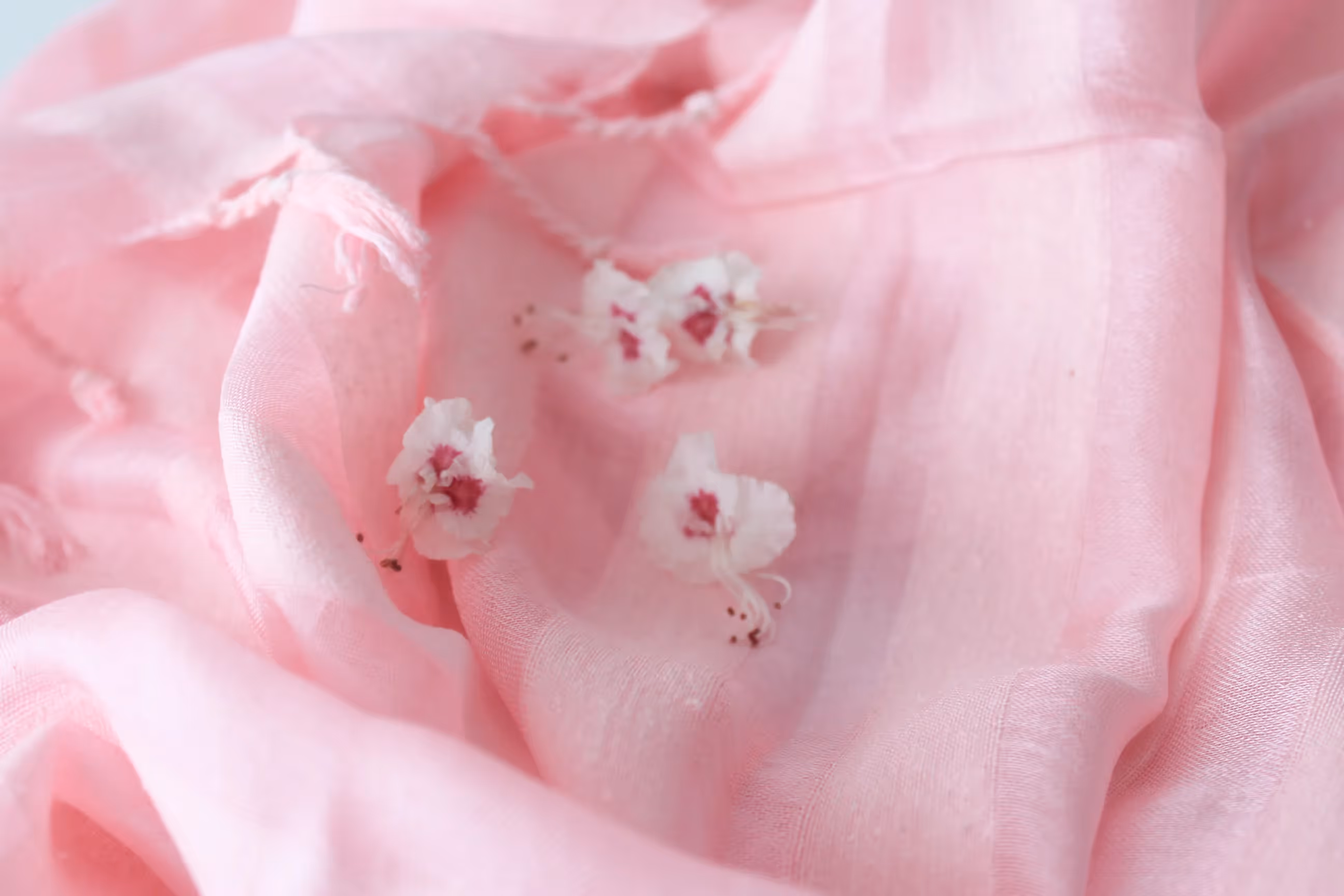 close up of silk scarf