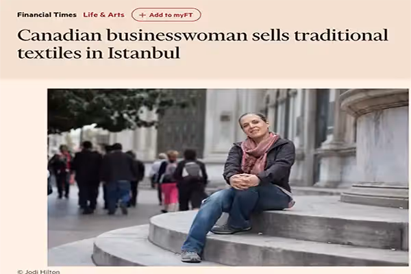 headline and photo featured in the article by the Financial Times about Jennifer Gaudet
