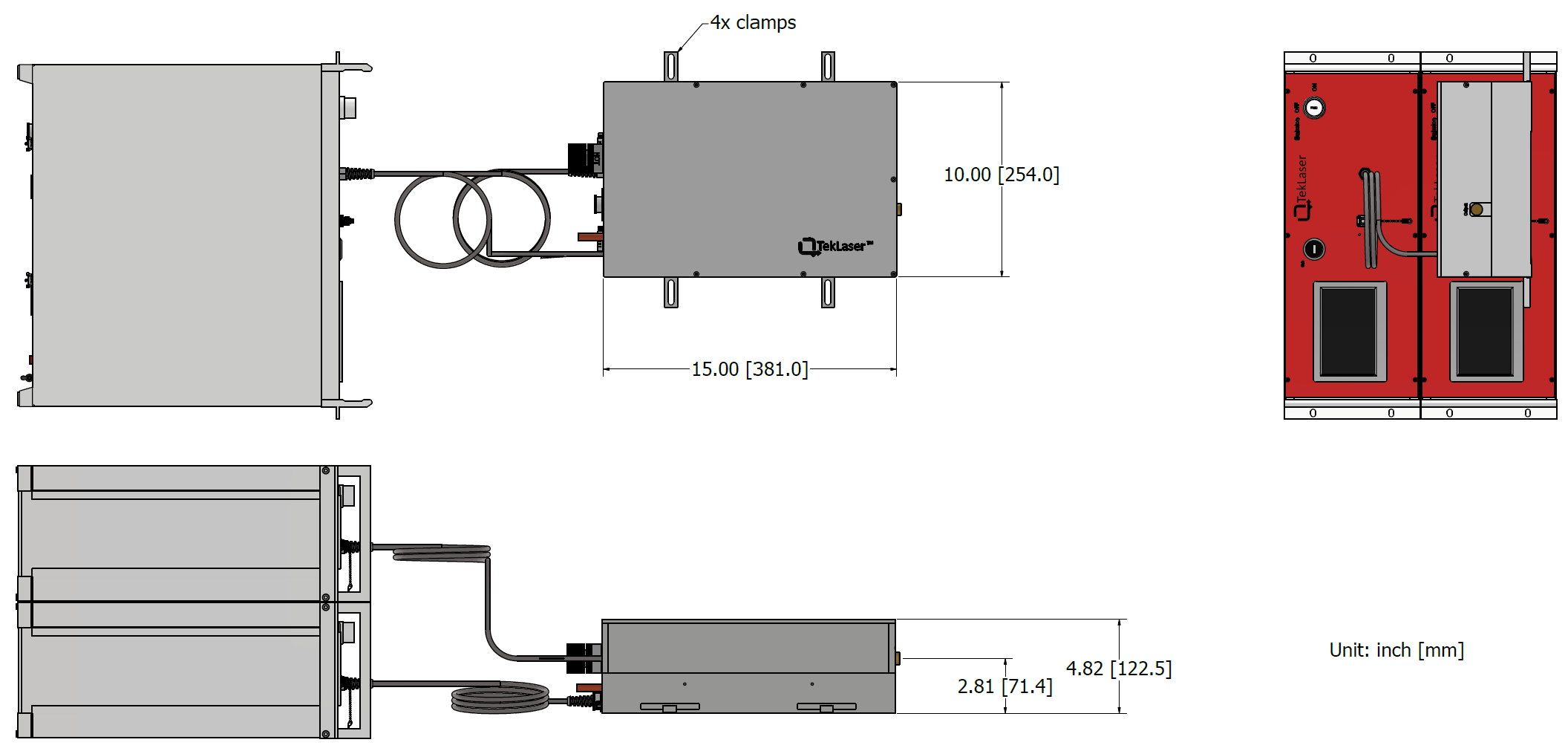 649 nm  fiber laser mechanical dimensions.