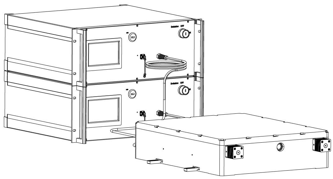 QTekLaser fiber laser 2x4U chassis water cooled