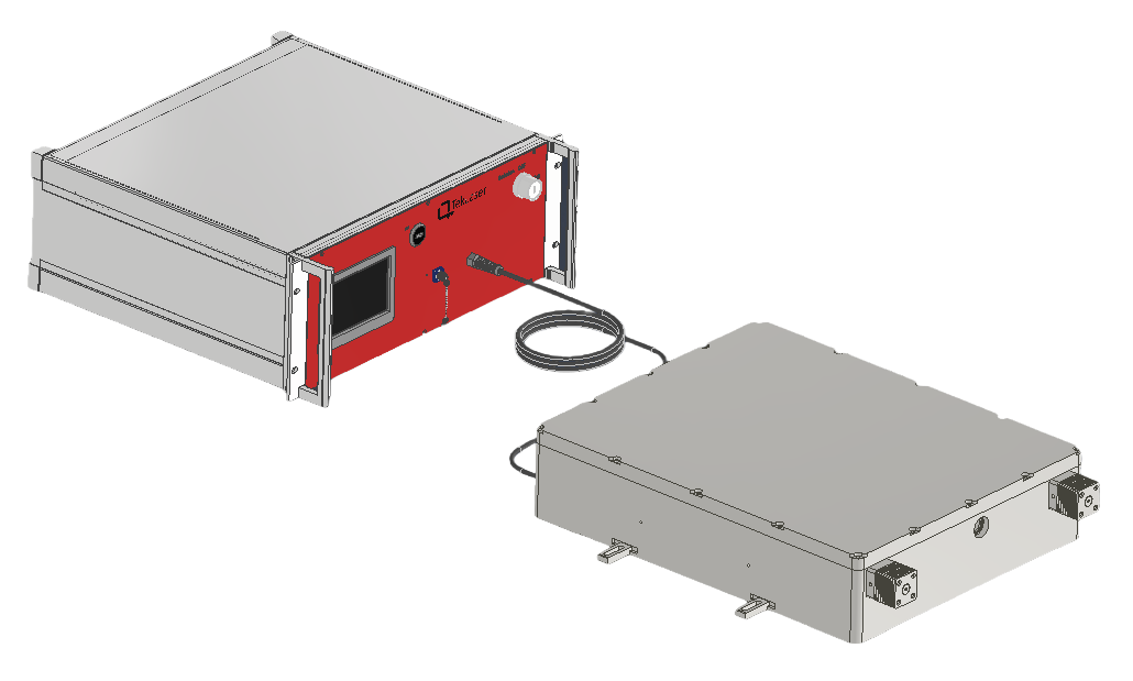 QTekLaser fiber laser 2x4U chassis water cooled