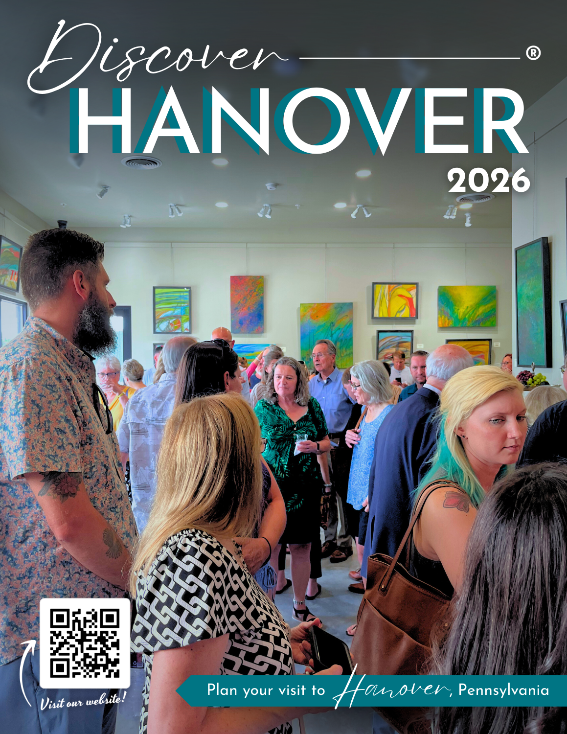 People gather at the grand opening of a new art gallery, Event Gallery @ The Warehouse