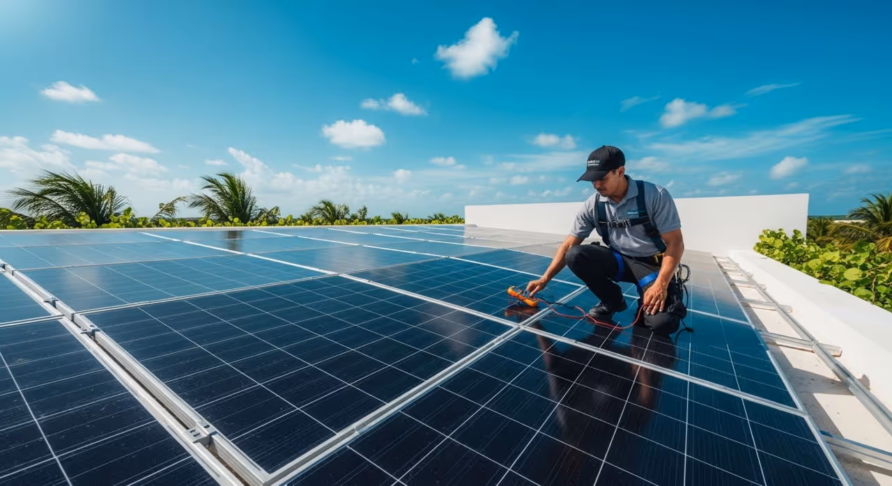 Mantenimiento de los paneles solares