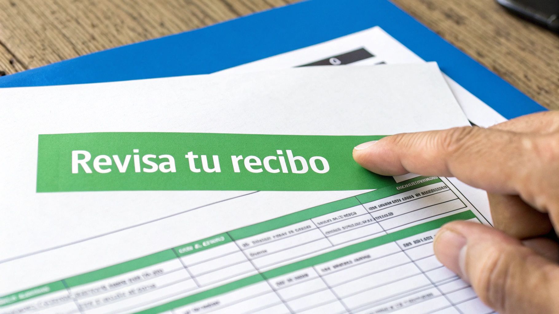 Recibo de CFE con la sección de tarifa destacada