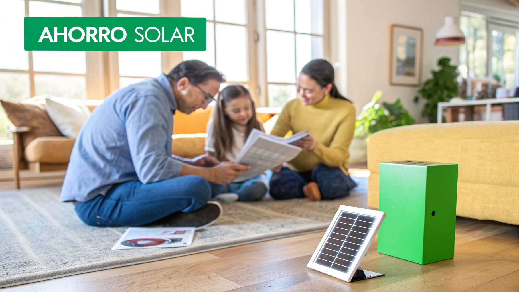 Una imagen que muestra una comparación visual entre una factura de electricidad alta de CFE y el ahorro significativo logrado con paneles solares, con un fondo de Cancún.