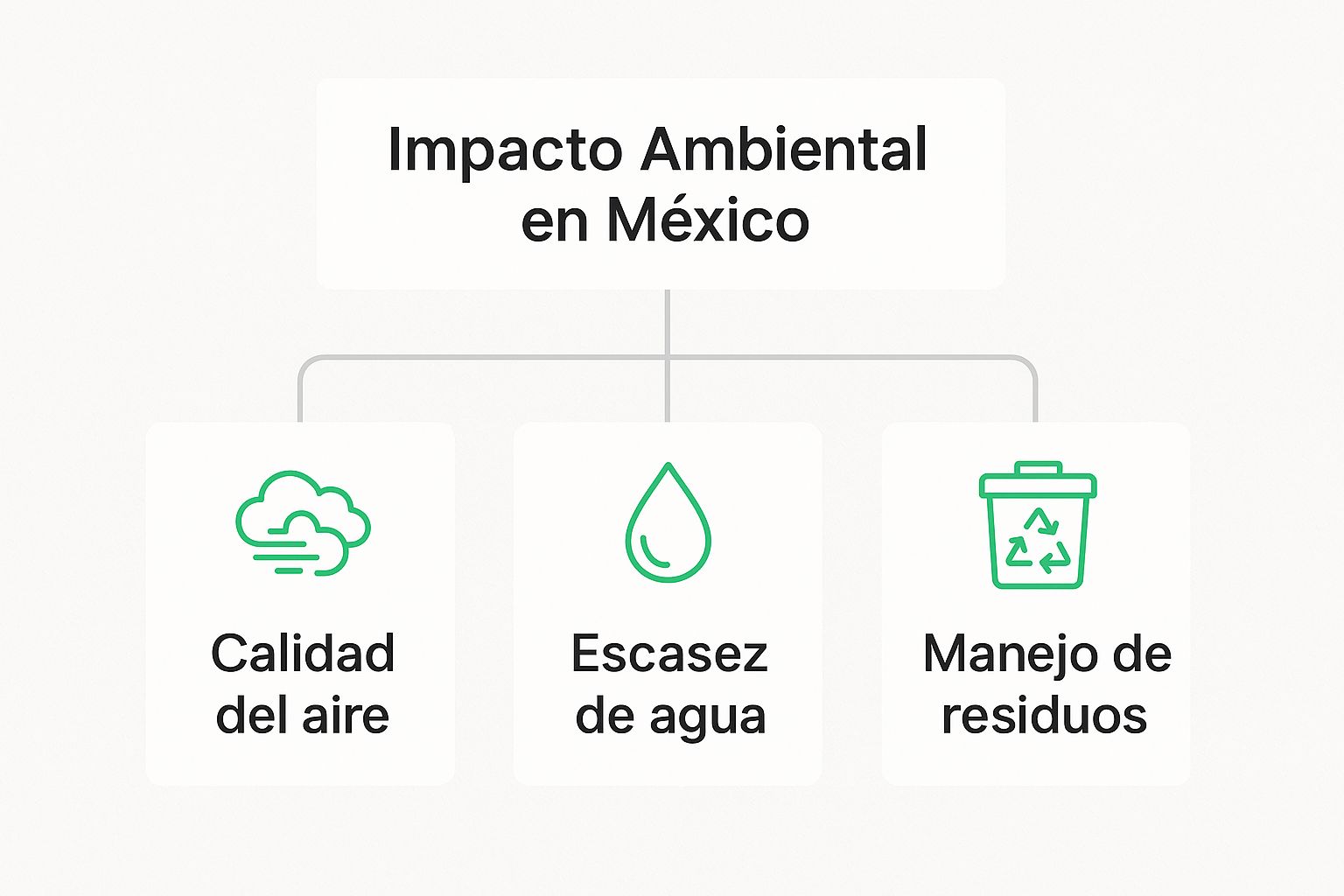 Infographic about impacto ambiental en mexico
