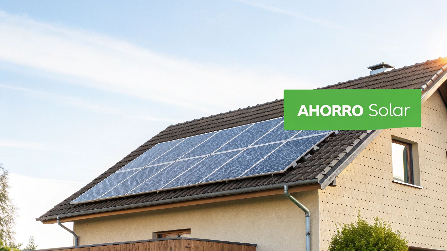 Paneles solares instalados en el techo de una residencia en Cancún, generando energía limpia bajo el sol.