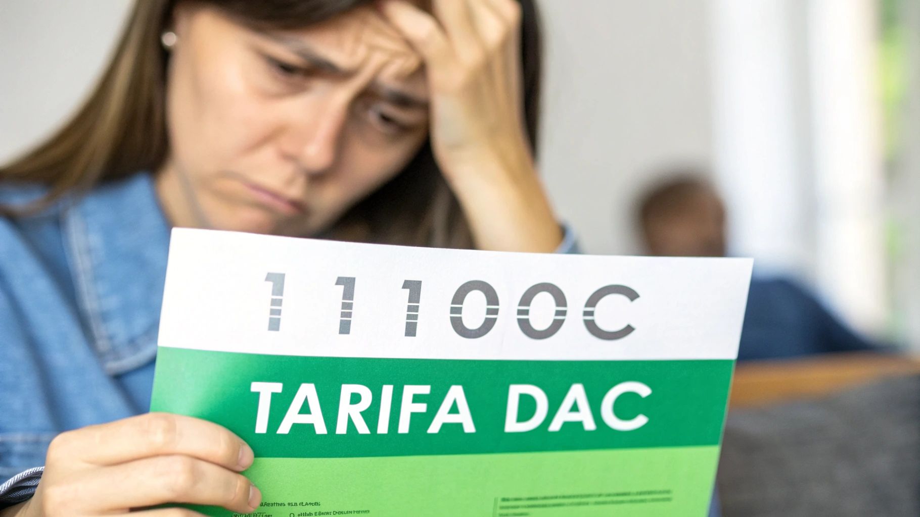 Un recibo de luz de la CFE con un sello rojo de advertencia sobre la Tarifa DAC.