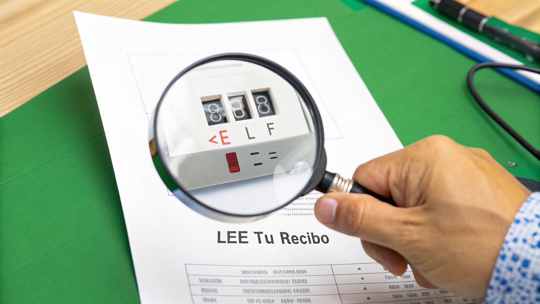 Recibo de luz de CFE mostrando diferentes conceptos de cobro
