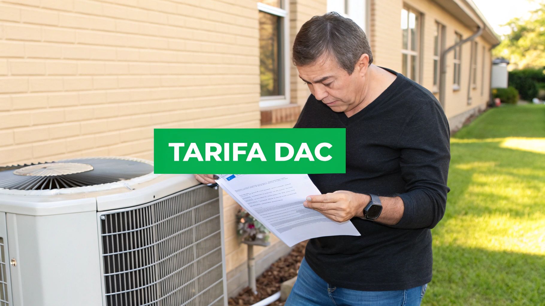 Una persona revisando con preocupación un recibo de luz muy alto