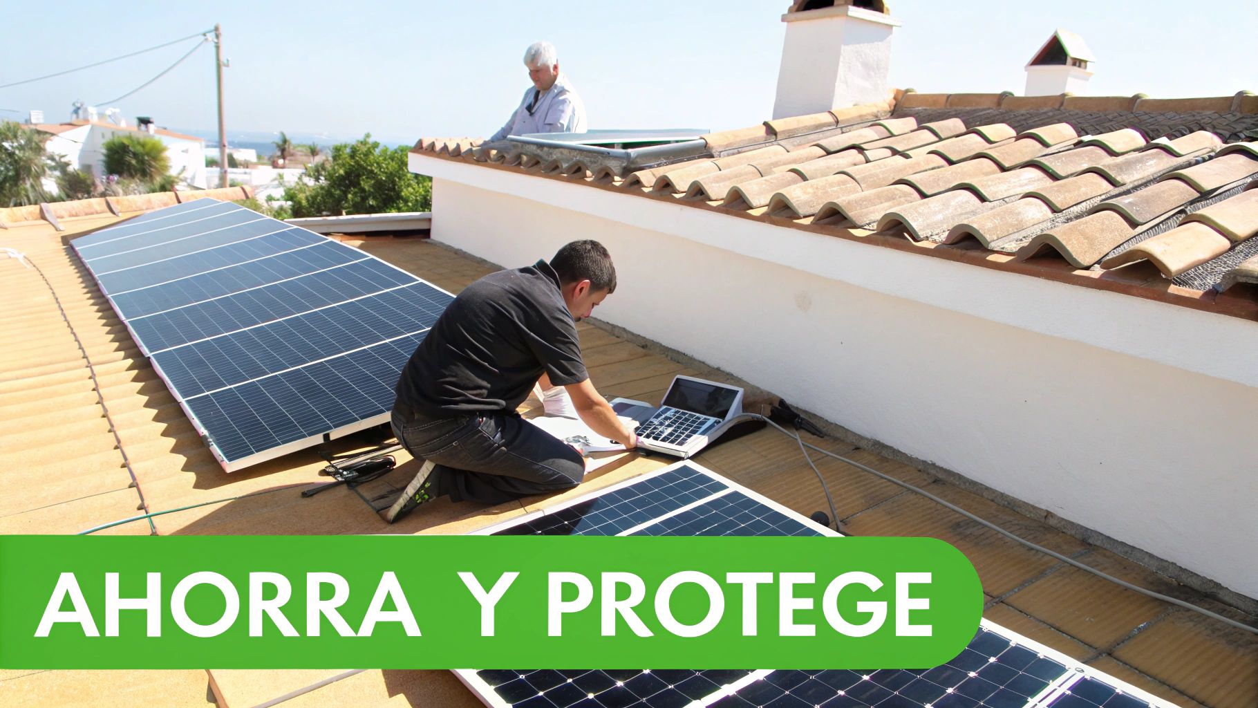 Paneles solares instalados en el techo de una casa en Cancún, Quintana Roo.