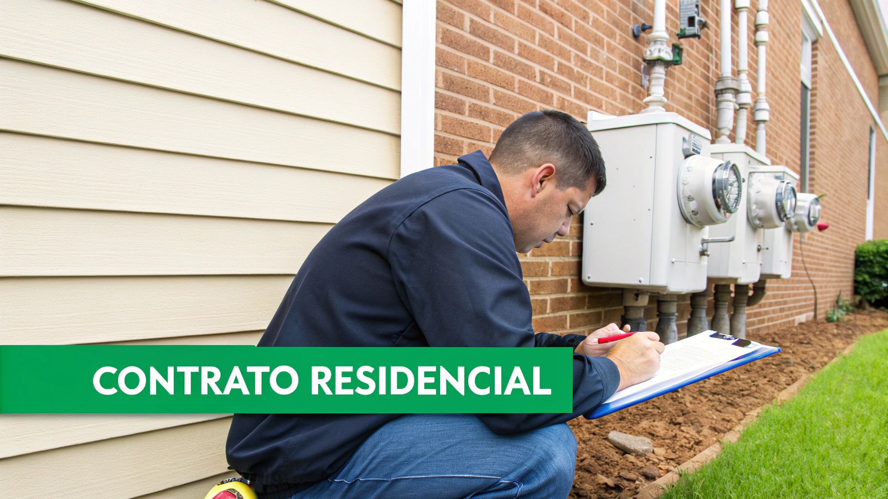 Una familia feliz en la sala de su casa nueva, con buena iluminación, simbolizando el éxito del contrato de luz.