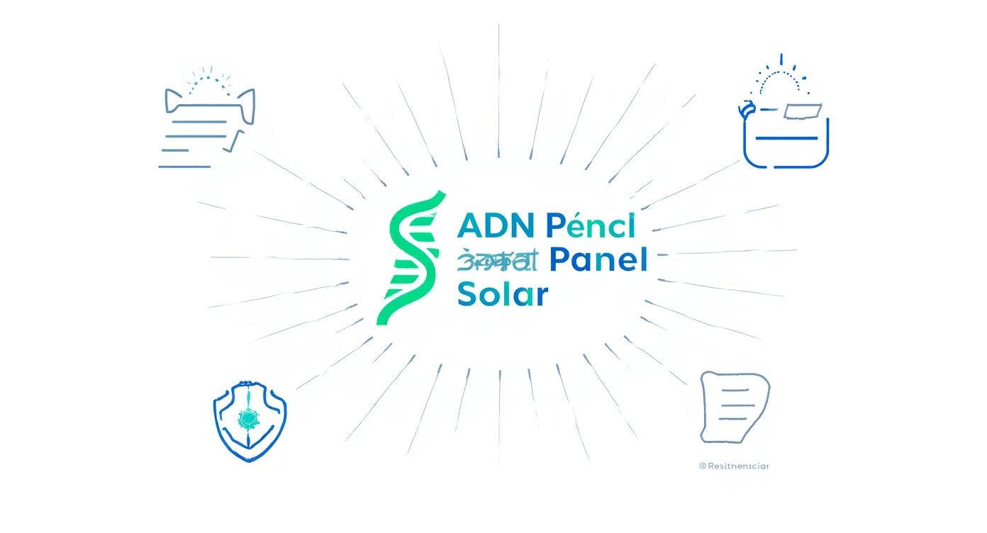 Infográfico sobre la ficha técnica del panel solar