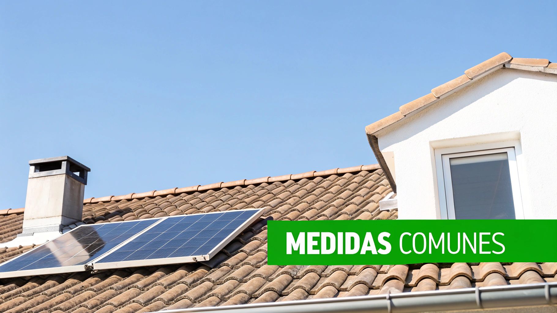 Panel solar sobre techo