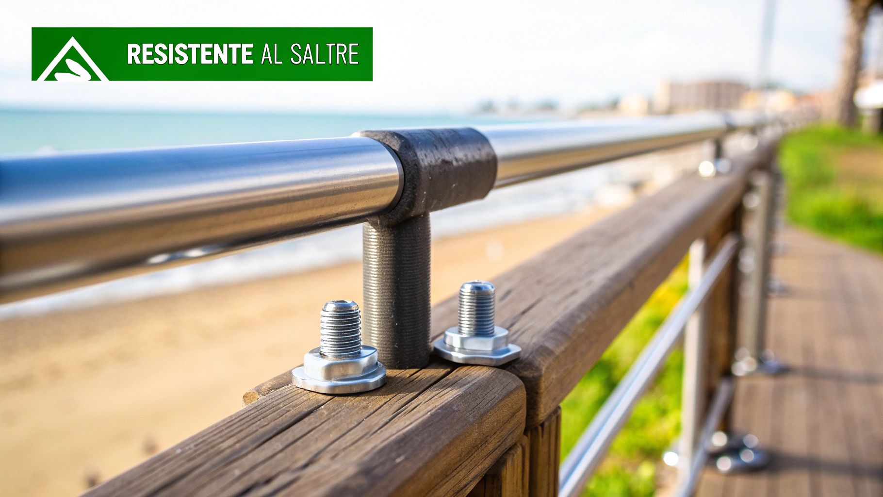 Estructura de aluminio anodizado para paneles solares mostrando su resistencia en un entorno costero.