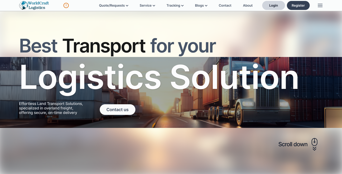 International logistics solution and efficient warehouse operations enabled by technology.