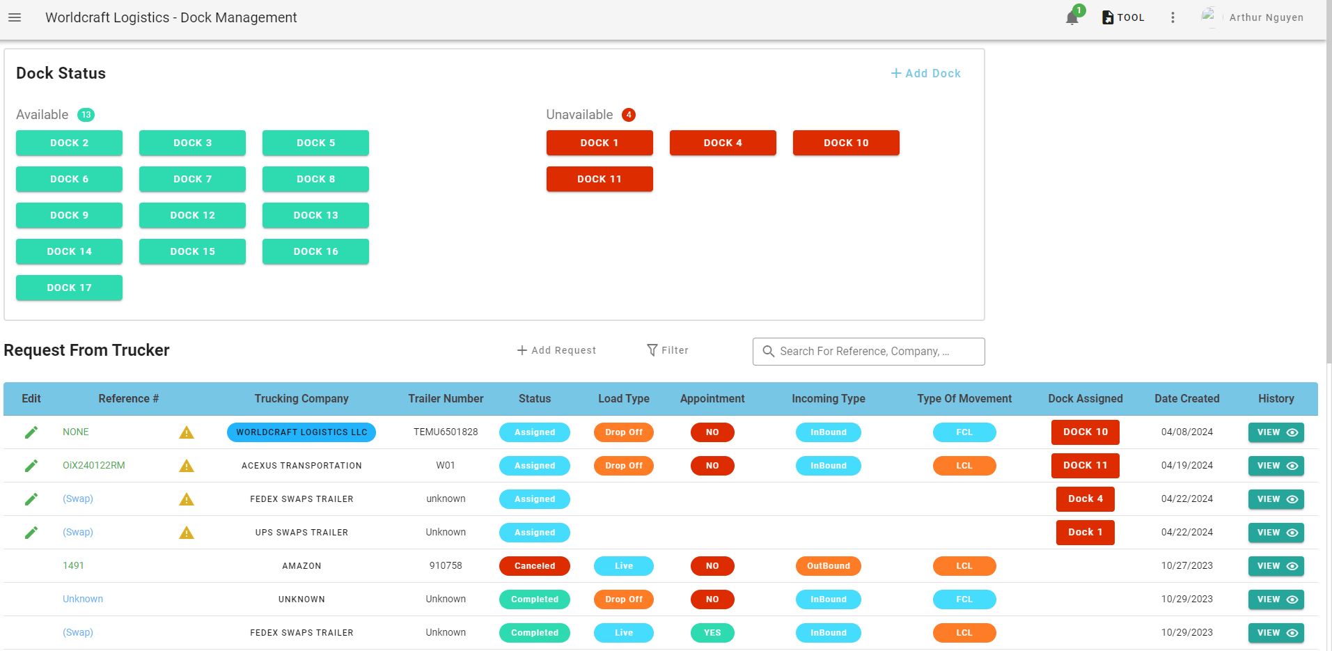 Dock Management System