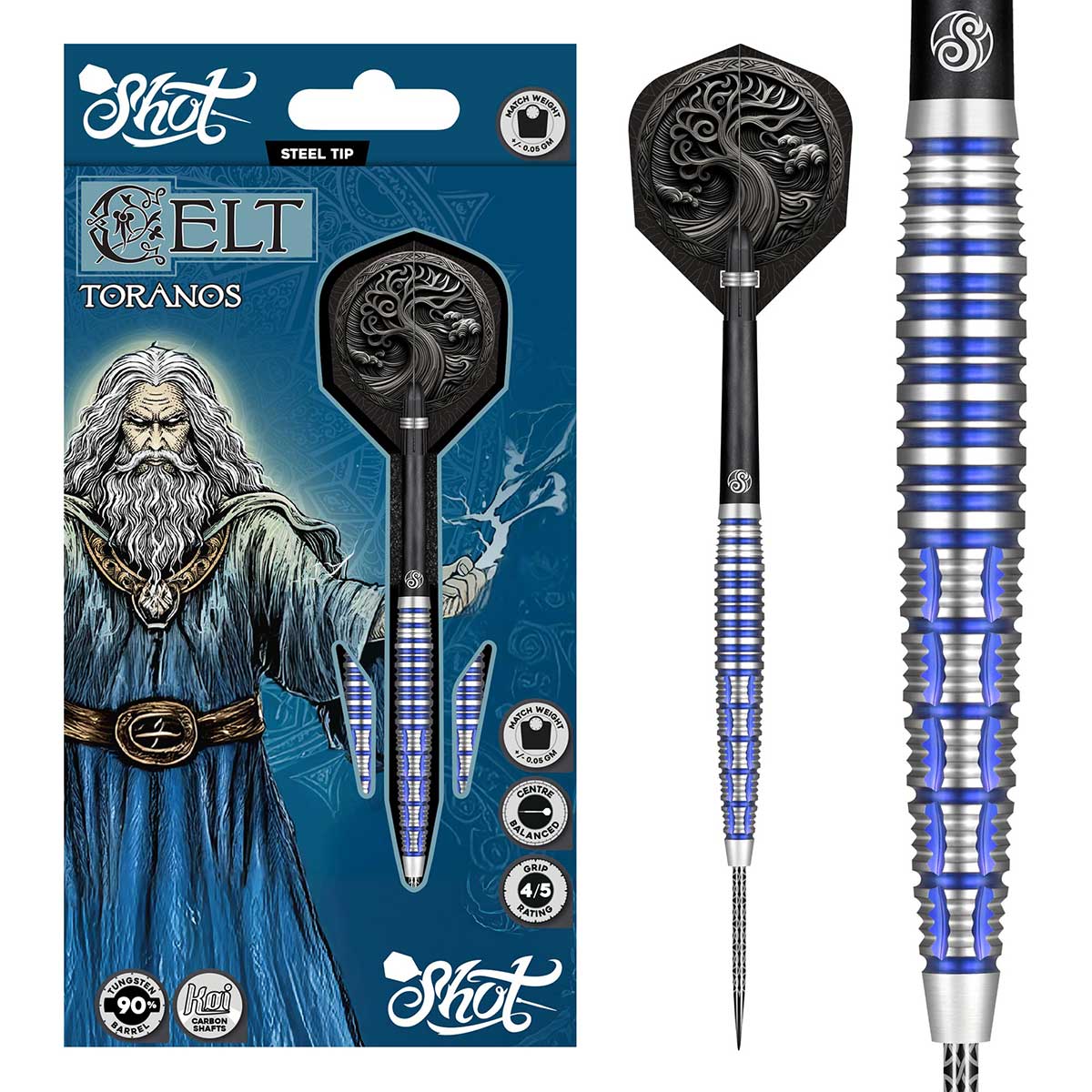 Celt Toranos Steel Tip Dart Set-90% Tungsten Dart Barrels