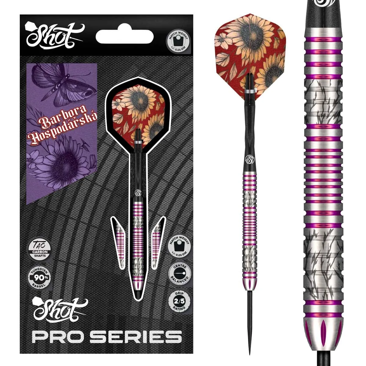 Pro Series Barbora Hospodarska 2.0 Steel Tip Dart Set-90 Tungsten Barrels
