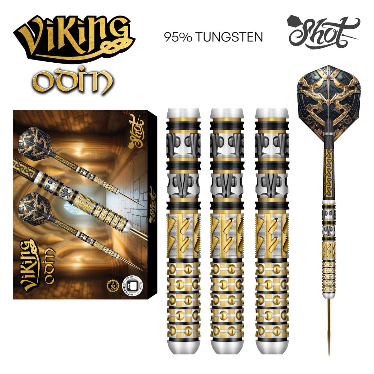 Viking Odin Steel Tip Dart Set-95% Tungsten Dart Barrels