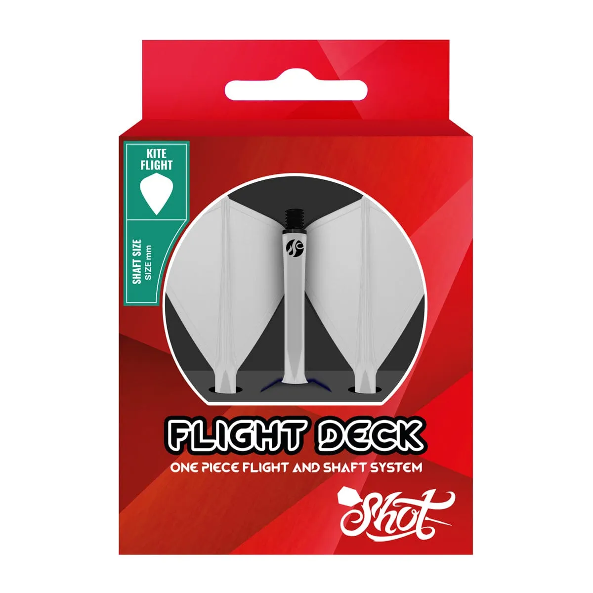 Flight Deck-One Piece Dart Flight and Shaft System-Kite-Clear