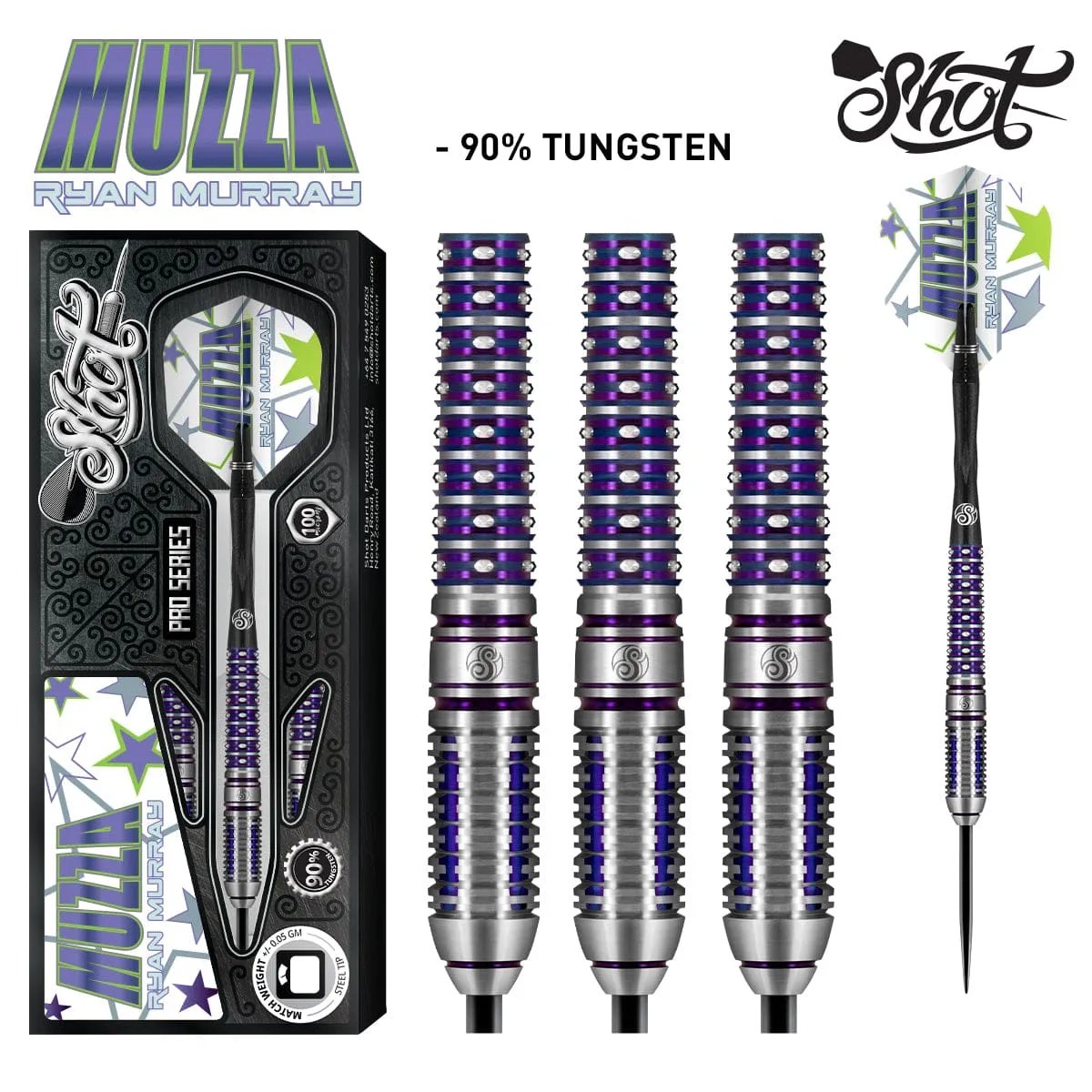 Shot Pro Series-Ryan Murray-Steel Tip Dart Set