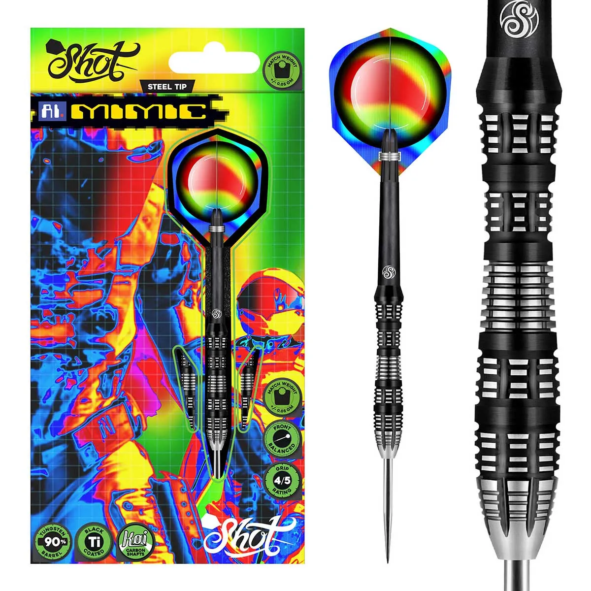 AI Mimic Steel Tip Dart Set-90% Tungsten Barrels