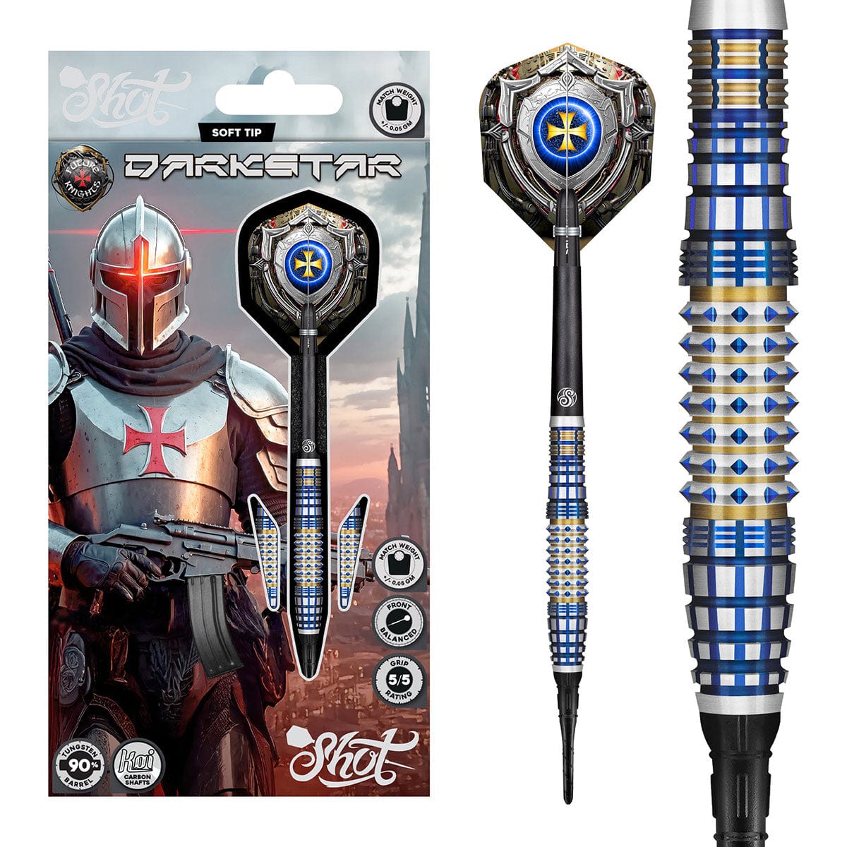 Future Knights Darkstar Soft Tip Dart Set-90% Tungsten Barrels