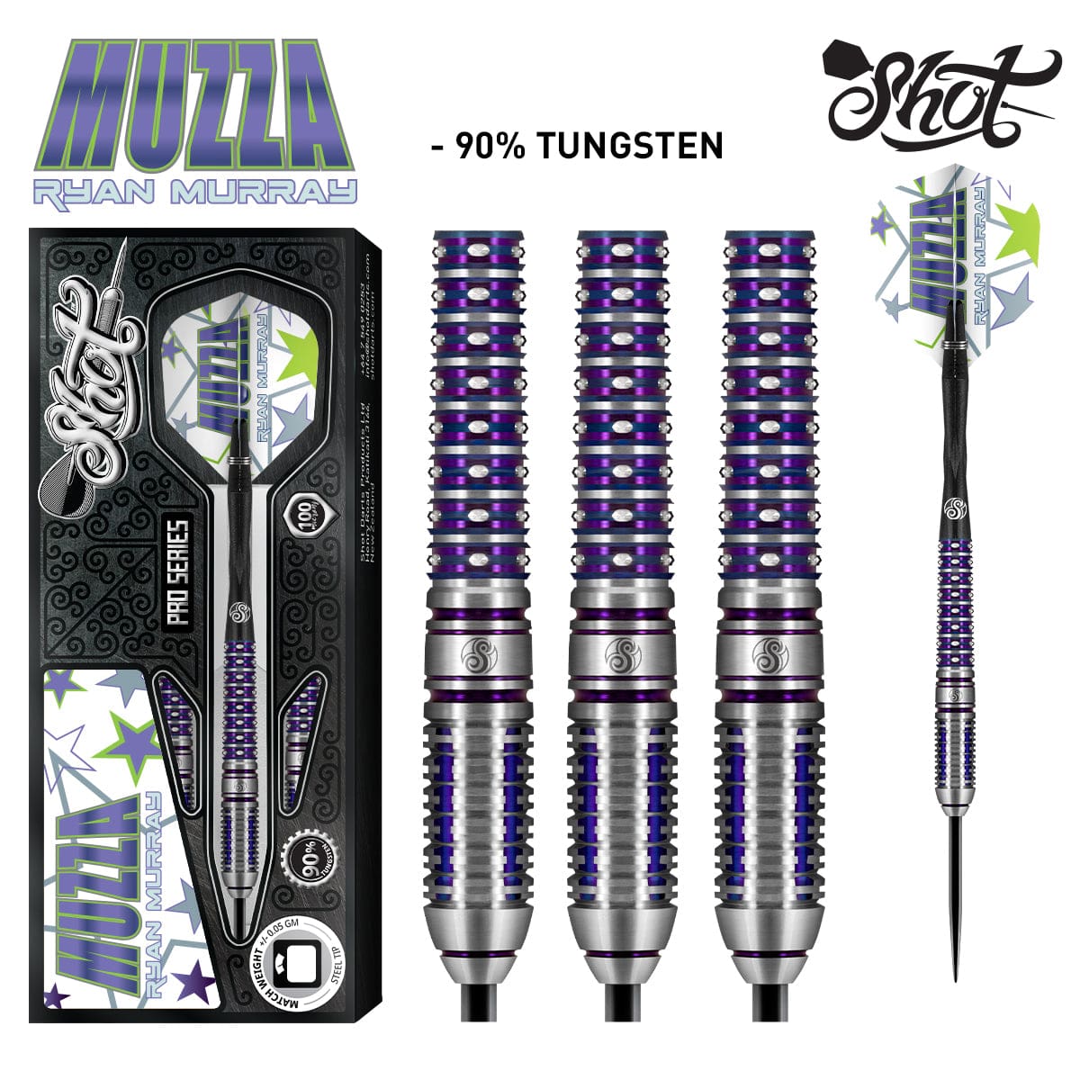 Shot Pro Series-Ryan Murray-Steel Tip Dart Set