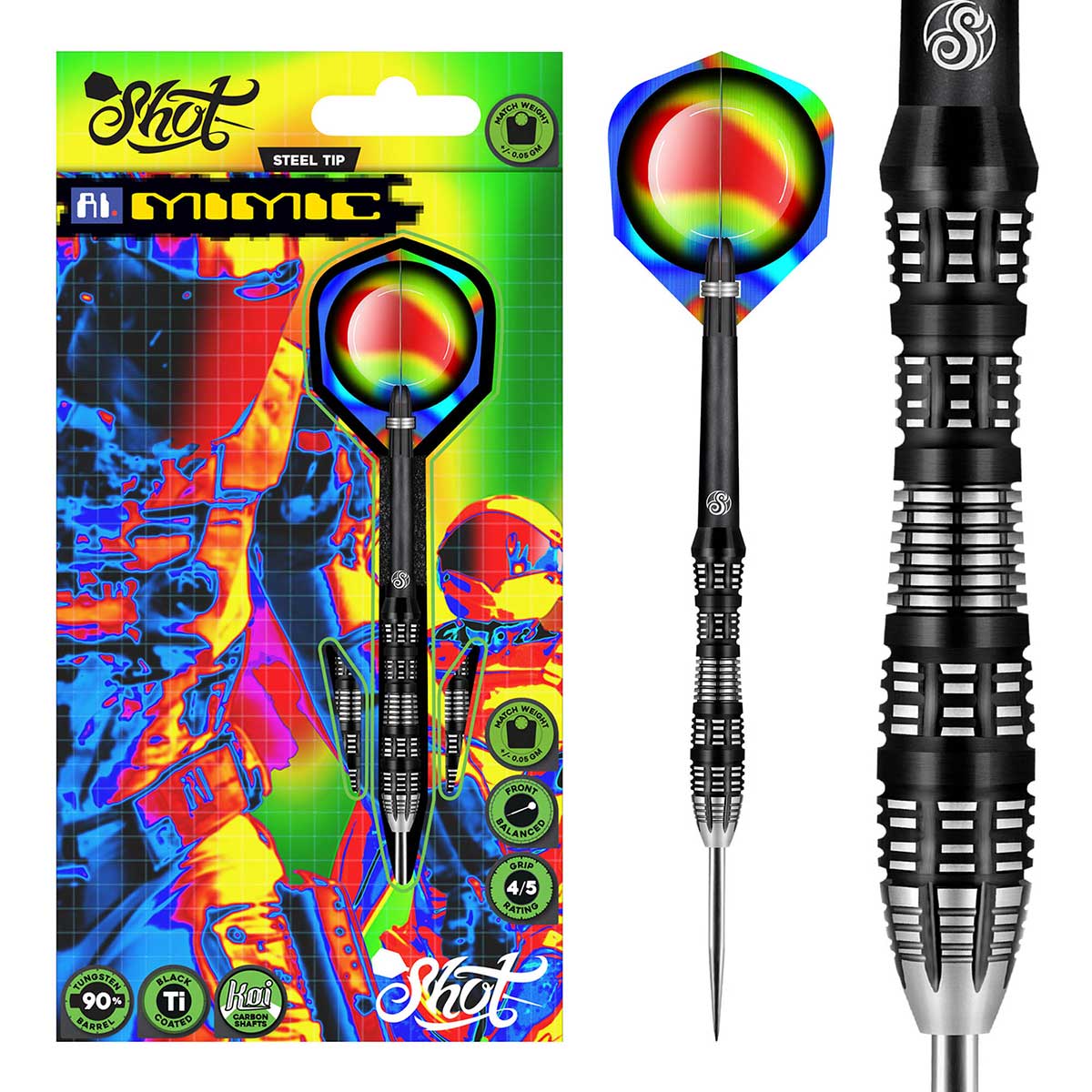 AI Mimic Steel Tip Dart Set-90% Tungsten Barrels