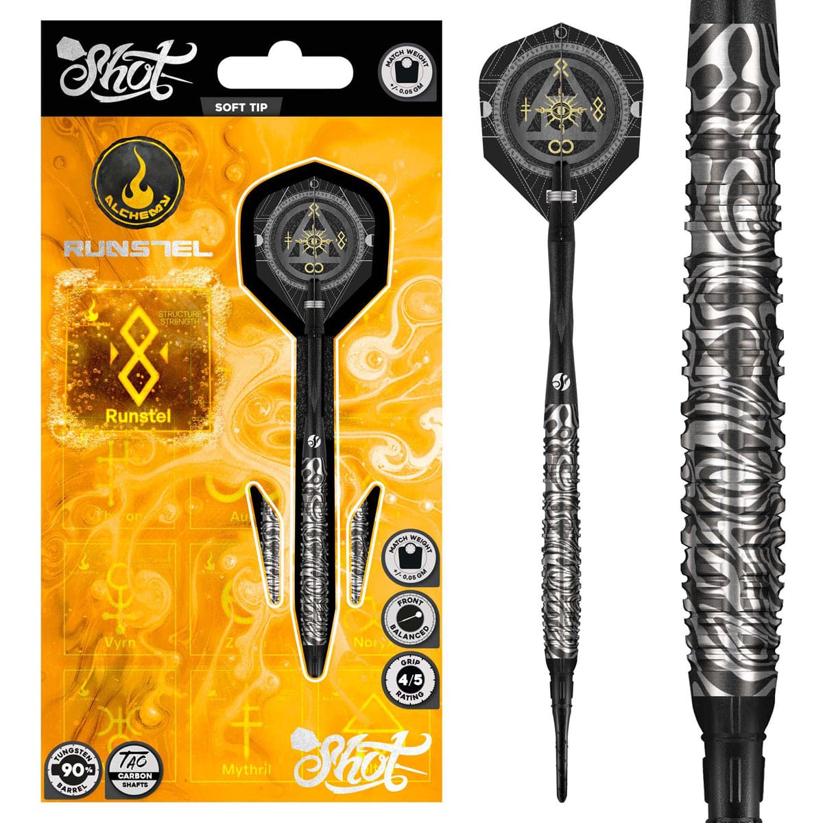 Alchemy Runstel Soft Tip Dart Set-90% Tungsten Barrels