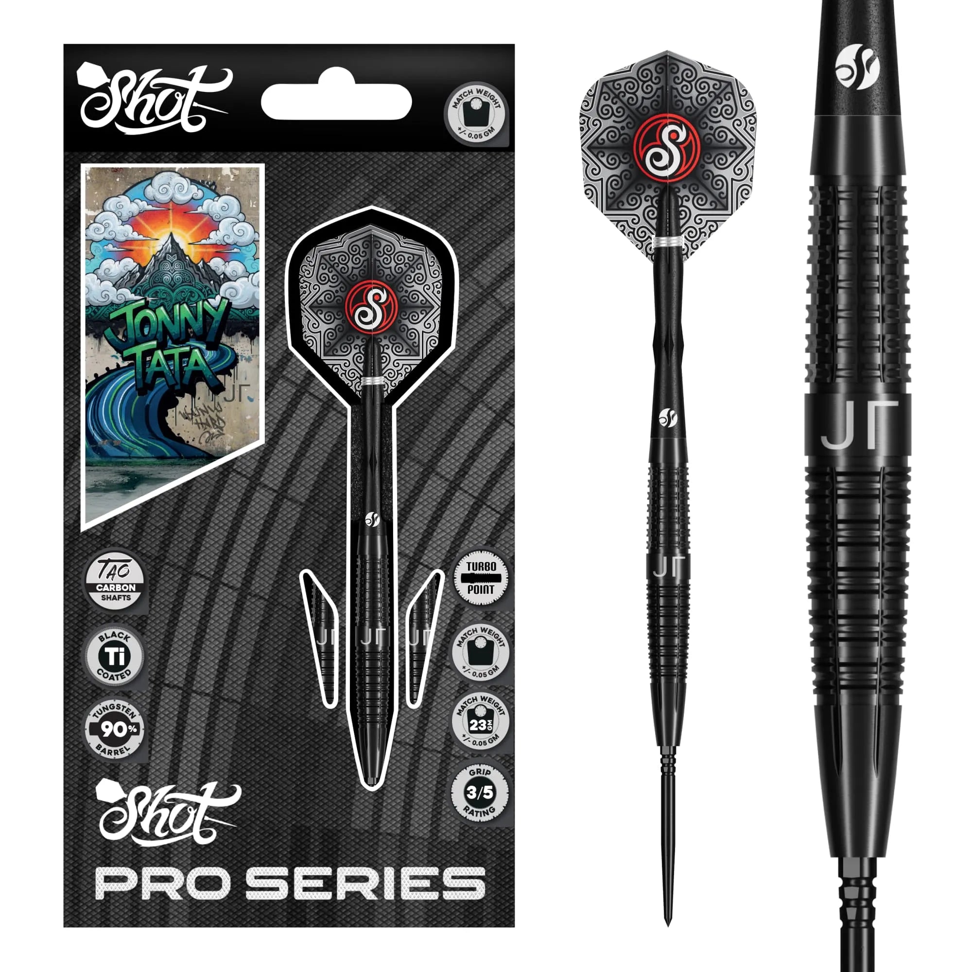 Pro Series Jonny Tata Turbo Point - 90% Steel Tip Darts