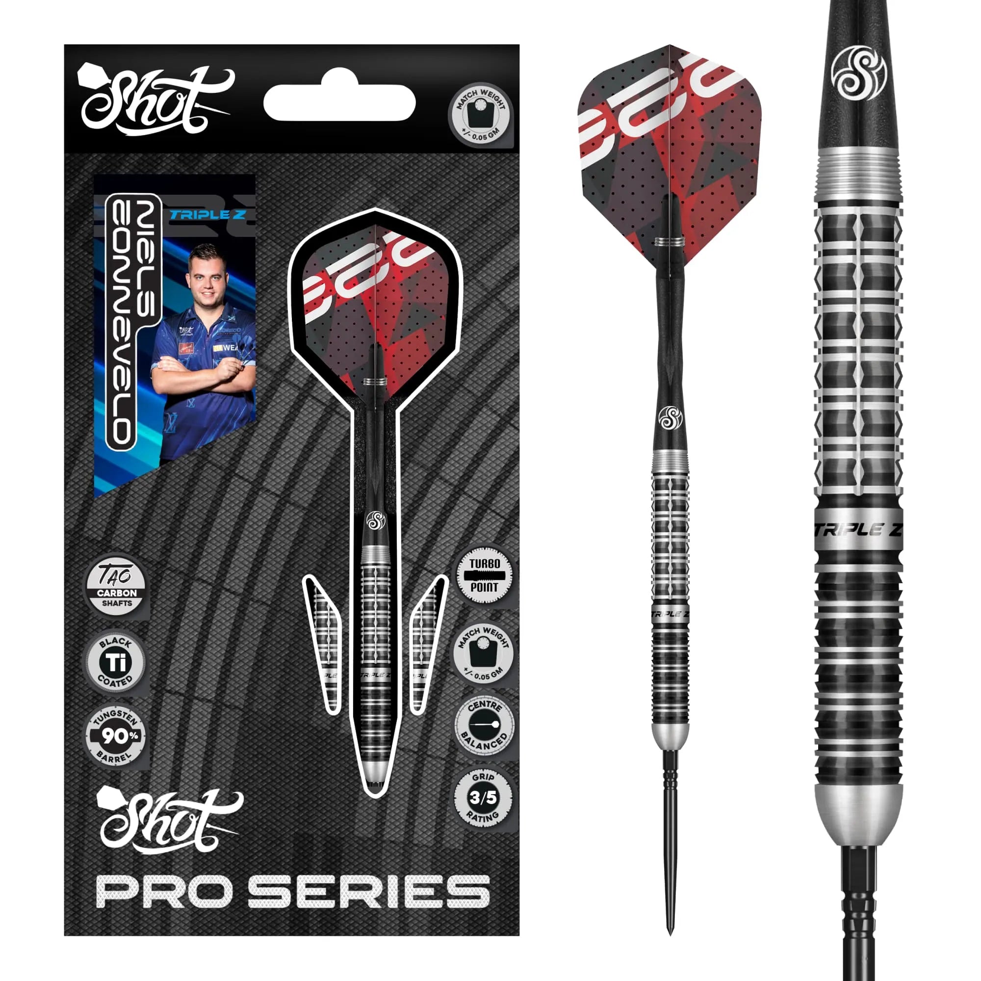 Pro Series Niels Zonneveld 2.0 Turbo Point - 90% Steel Tip Darts