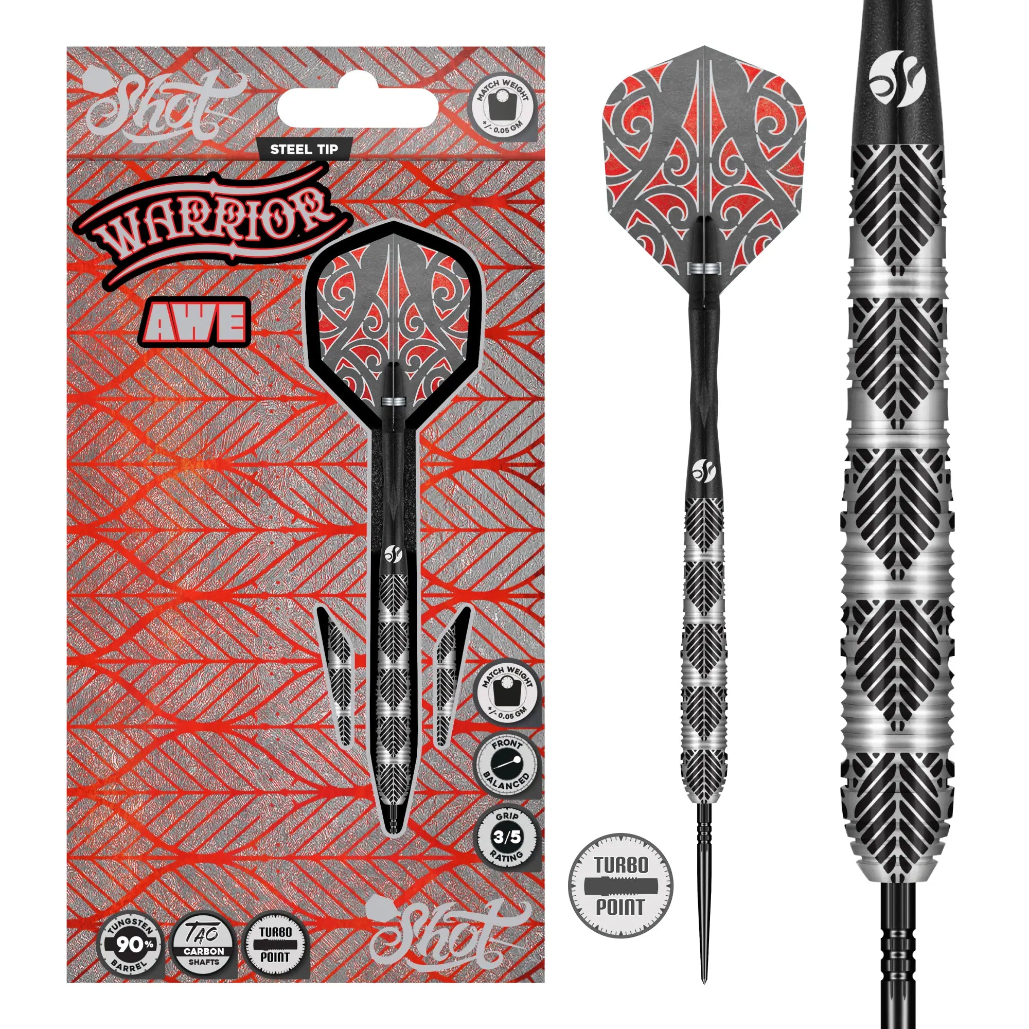 Warrior Awe Turbo Point - 90% Steel Tip Darts