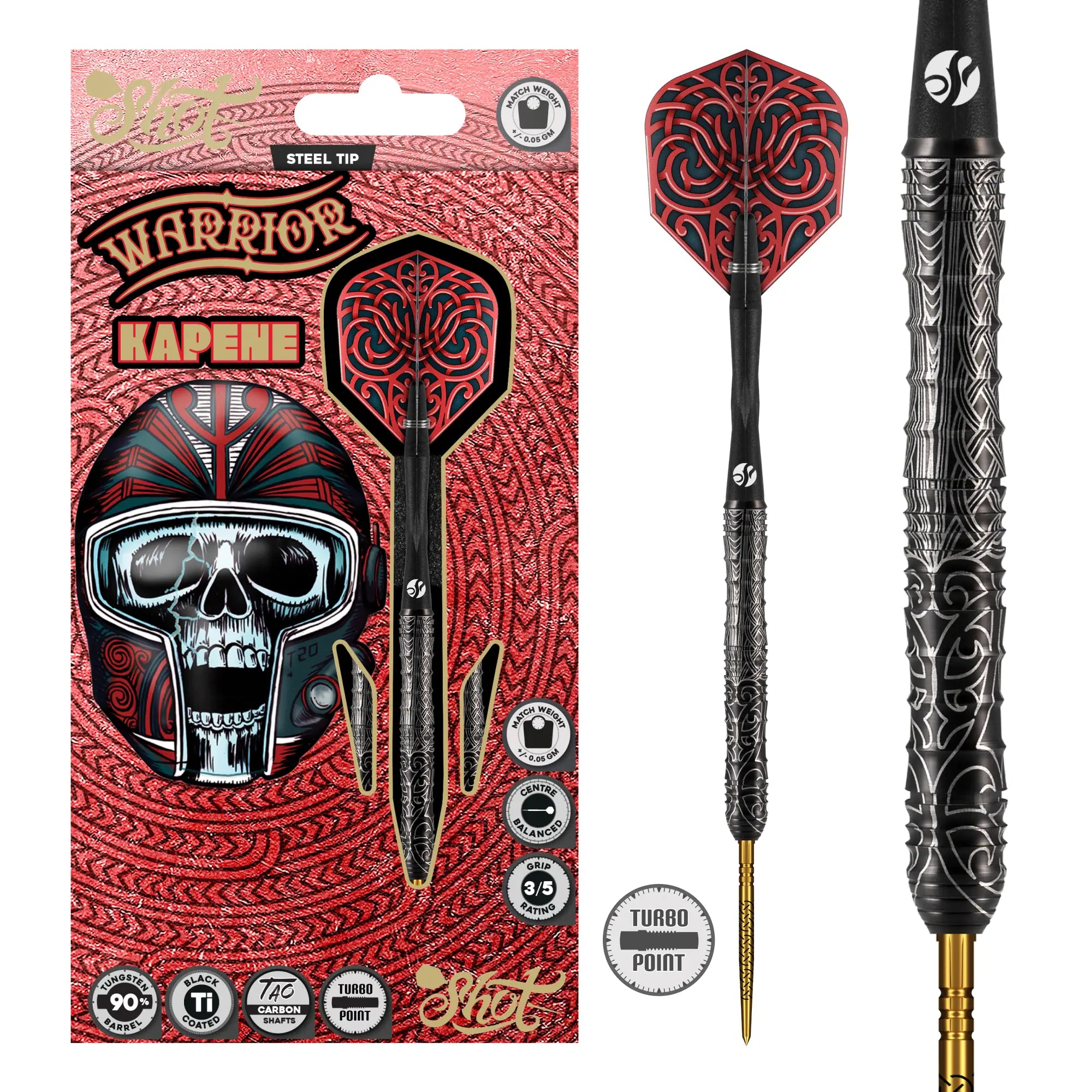 Warrior Kapene Turbo Point - 90% Steel Tip Darts