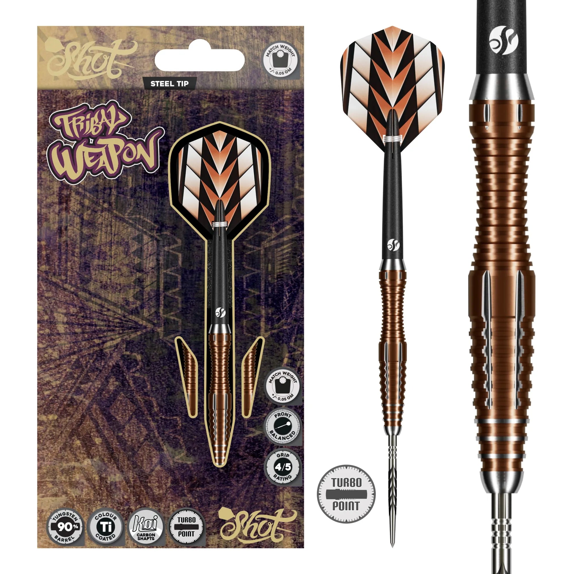 Tribal Weapon 1 Turbo Point - 90% Steel Tip Darts