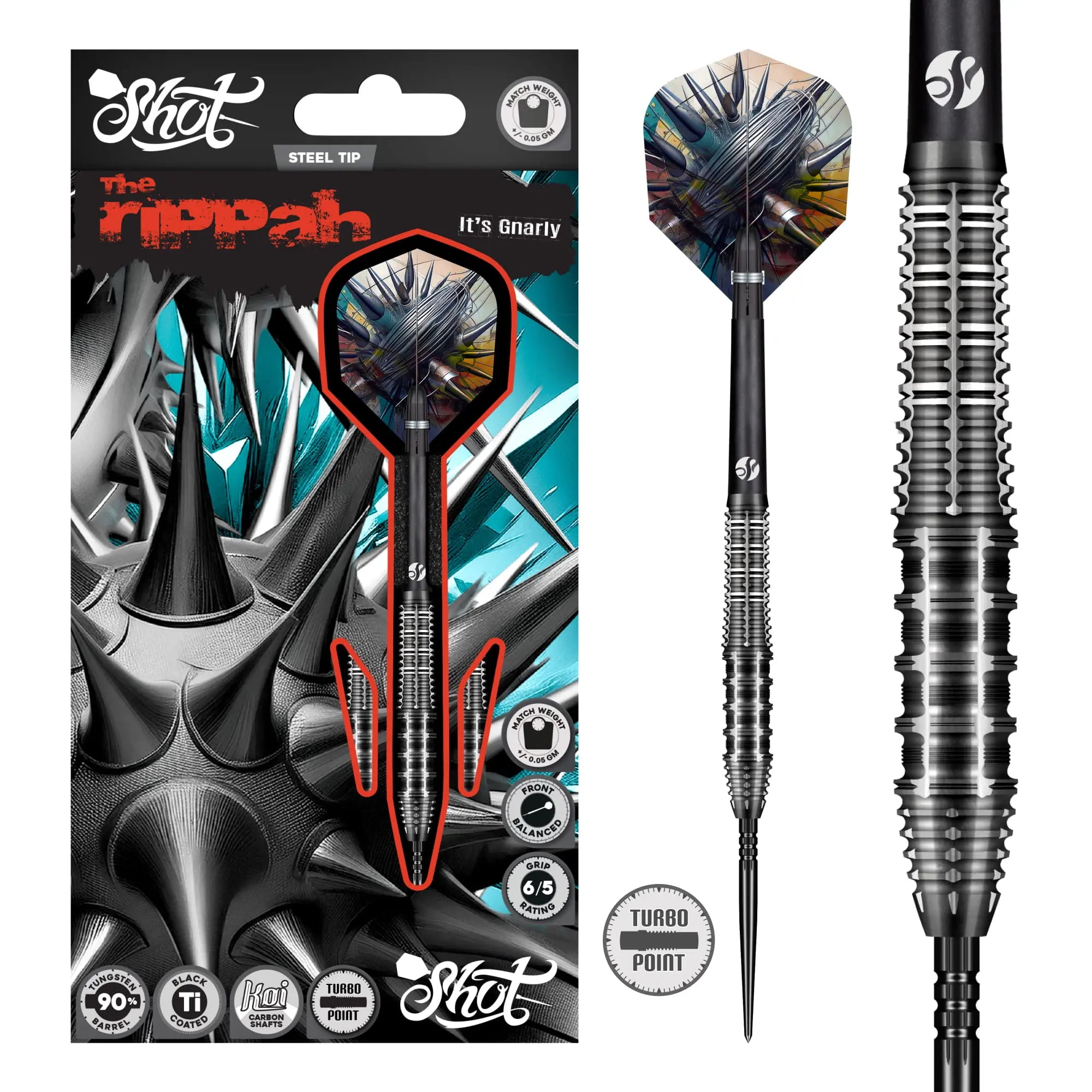 Gnarly Rippah Turbo Point - 90% Steel Tip Darts