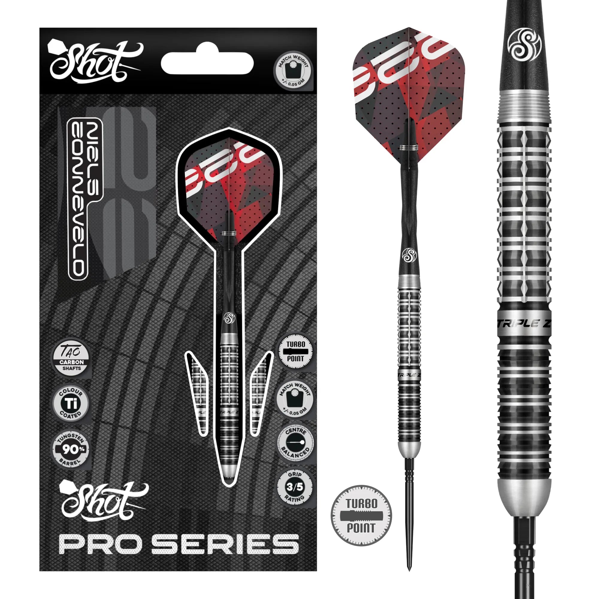 Pro Series Niels Zonneveld 2.0 Turbo Point - 90% Steel Tip Darts