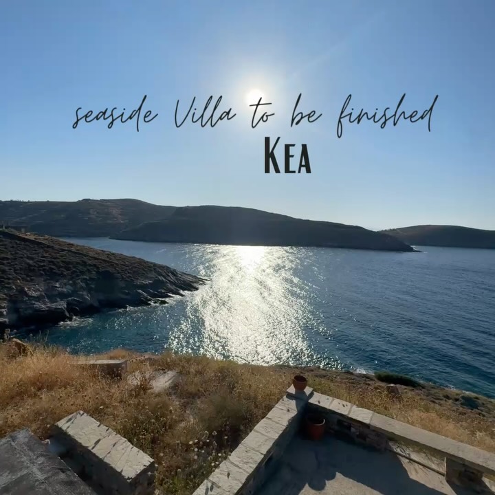 Seaside stonehouse for sale in Kea | project to be finished | 306 sqm | plot of 4510 sqm | 5 rooms | 4 bathrooms | privacy | 2 guesthouses | seaside & seaview. 