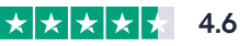 Rating of four and a half green stars out of five with a score of 4.6.