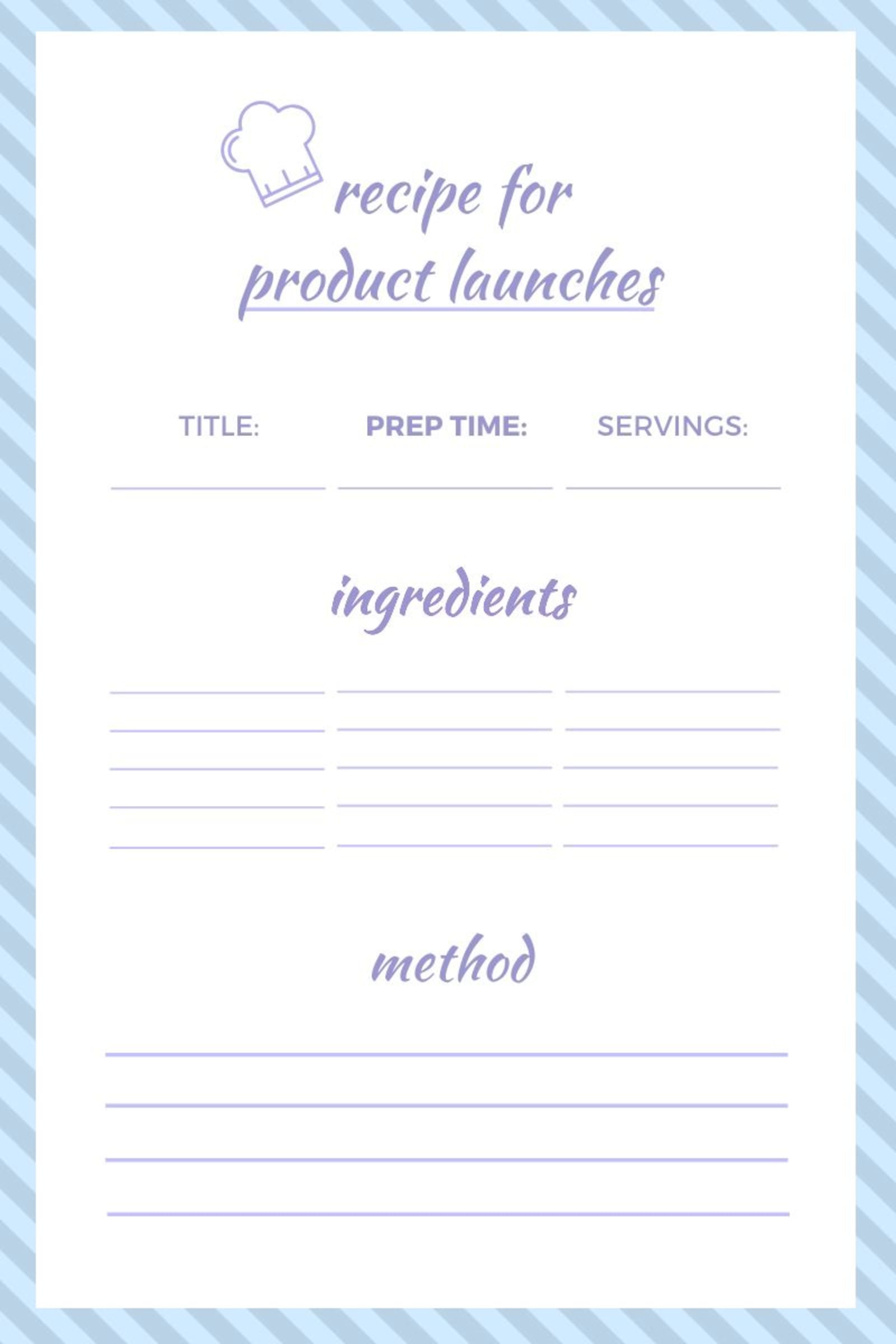 Recipe for Good Product Launch Ideas