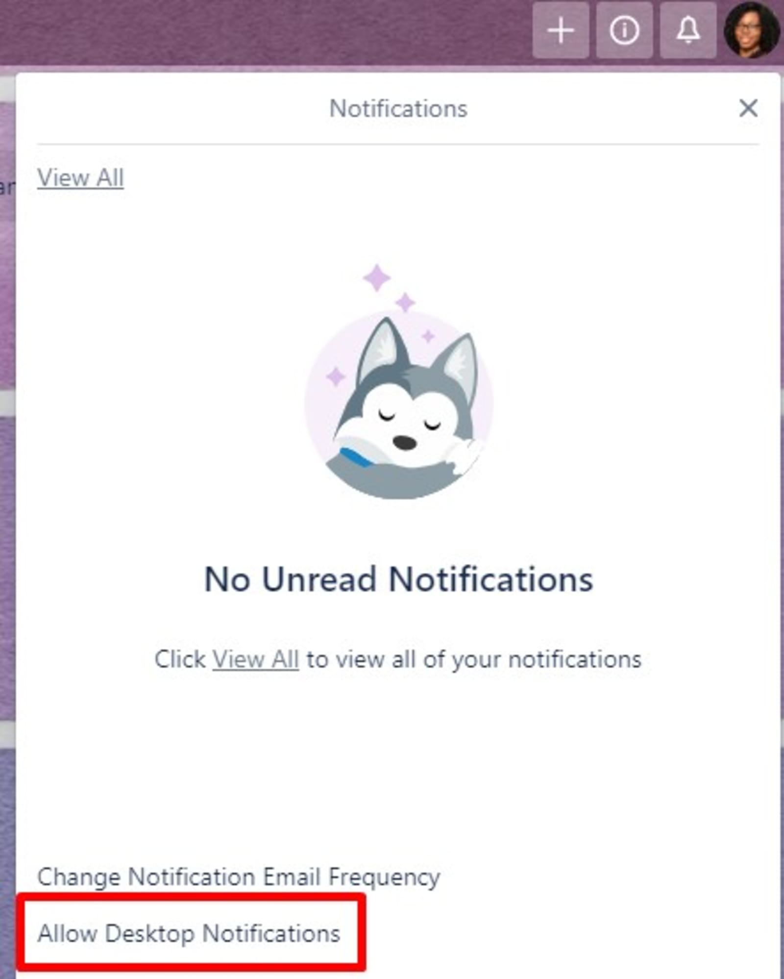 Allow Desktop Notifications