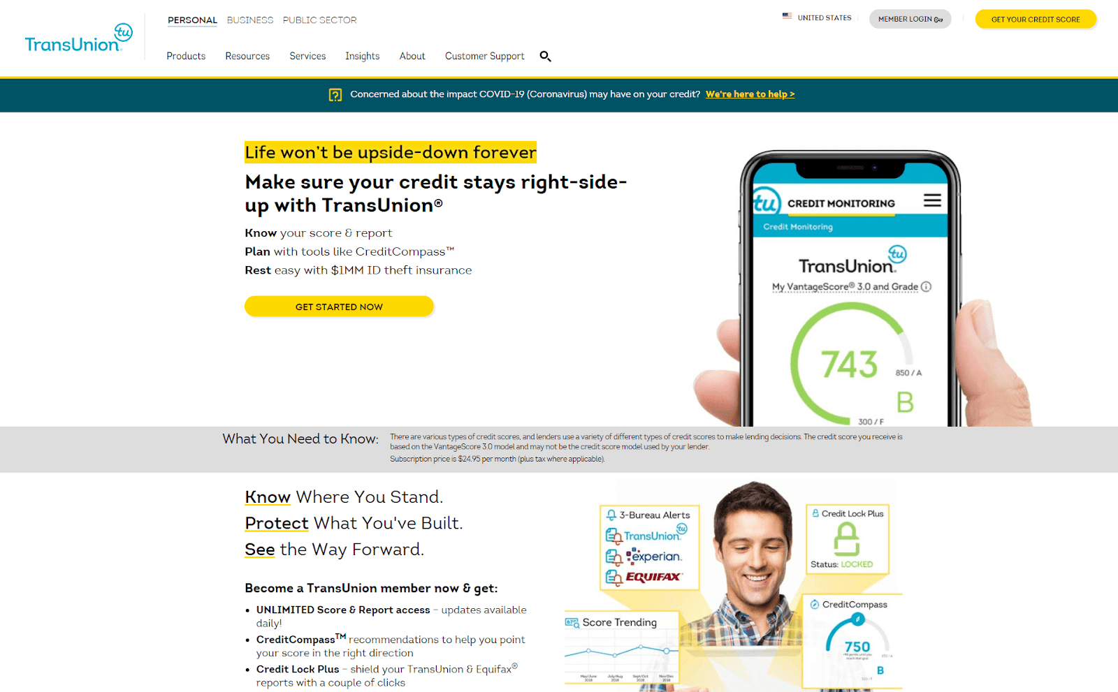 transunion website