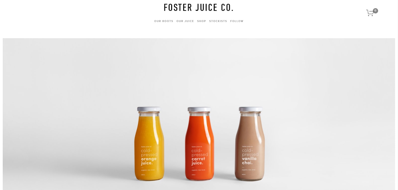 Squarespace ecommerce website examples with a minimalist design